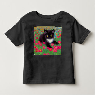 Gustav Klimt Tuxedo Cat Toddler T-Shirt