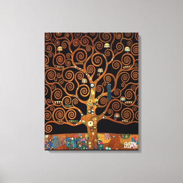 Gustav Klimt - Under the Tree of Life Canvas Print (Front)