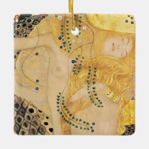 Gustav Klimt - Water Serpents I Ceramic Ornament