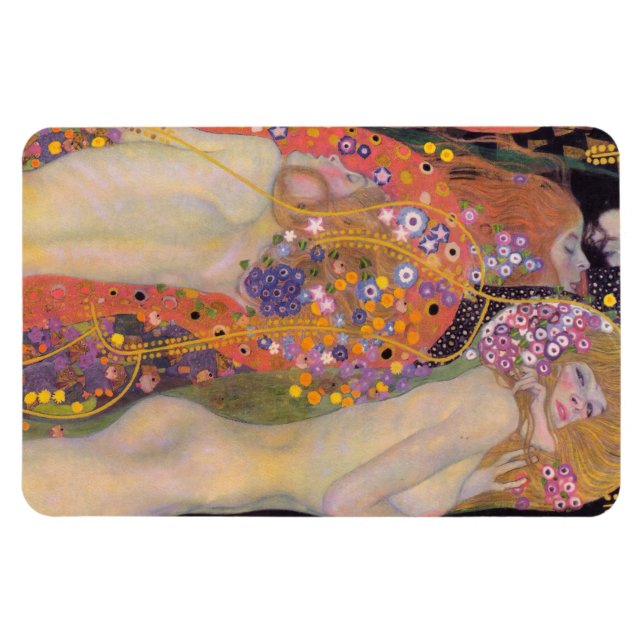 Gustav Klimt - Water Serpents II Magnet (Horizontal)
