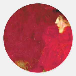 Gustav Klimt - Woman In An Armchair Classic Round Sticker
