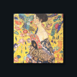 Gustav Klimt - Woman with fan Canvas Print<br><div class="desc">Beautiful painting of woman with fan by Gustav Klimt from 1918. Great Klimt gifts and wonderful high quality art prints.</div>