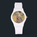 Gustav Klimt - Woman with fan Watch<br><div class="desc">Beautiful painting of woman with fan by Gustav Klimt from 1918. Great Klimt gifts and wonderful high quality art prints.</div>