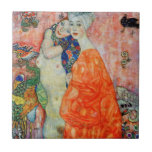Gustav Klimt - Women Friends Tile<br><div class="desc">Women Friends - Gustav Klimt,  Oil on Canvas,  1916-17 (destroyed in 1945)</div>