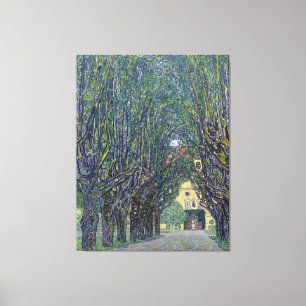 Gustav Klimt's Allee at Schloss Kammer painting.  Canvas Print