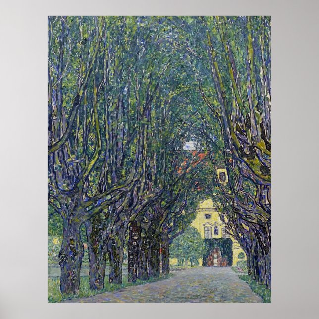 Gustav Klimt's Allee at Schloss Kammer painting.  Poster (Front)