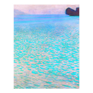 Gustav Klimt's Attersee  famous painting.  Photo Print