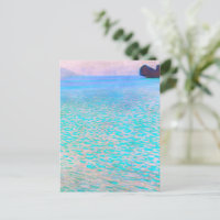 Gustav Klimt's Attersee  famous painting. 