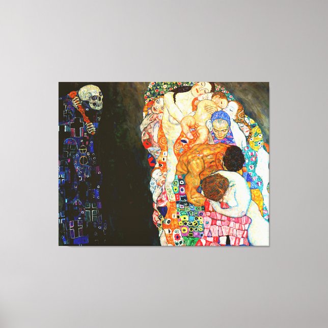 Gustav Klimt's Death and Life painting.   Canvas Print (Front)