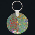 Gustav Klimt's Farm Garden with Sunflowers Key Ring<br><div class="desc">Gustav Klimt's Farm Garden with Sunflowers  keychain.</div>