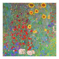 Gustav Klimt's Farm Garden with Sunflowers 
