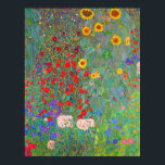 Gustav Klimt's Farm Garden with Sunflowers  Poster<br><div class="desc">Gustav Klimt's Farm Garden with Sunflowers  Poster.</div>