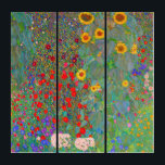 Gustav Klimt's Farm Garden with Sunflowers   Triptych<br><div class="desc">Gustav Klimt's Farm Garden with Sunflowers  Triptych.</div>