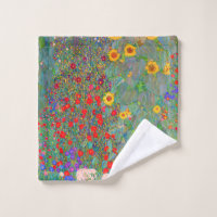 Gustav Klimt's Farm Garden with Sunflowers