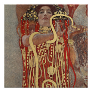 Gustav Klimt's Hygieia famous painting. Poster