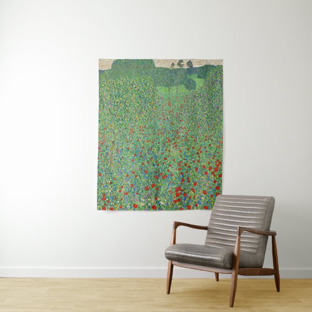 Gustav Klimt's painting, Mohnfeld Tapestry (In Situ)