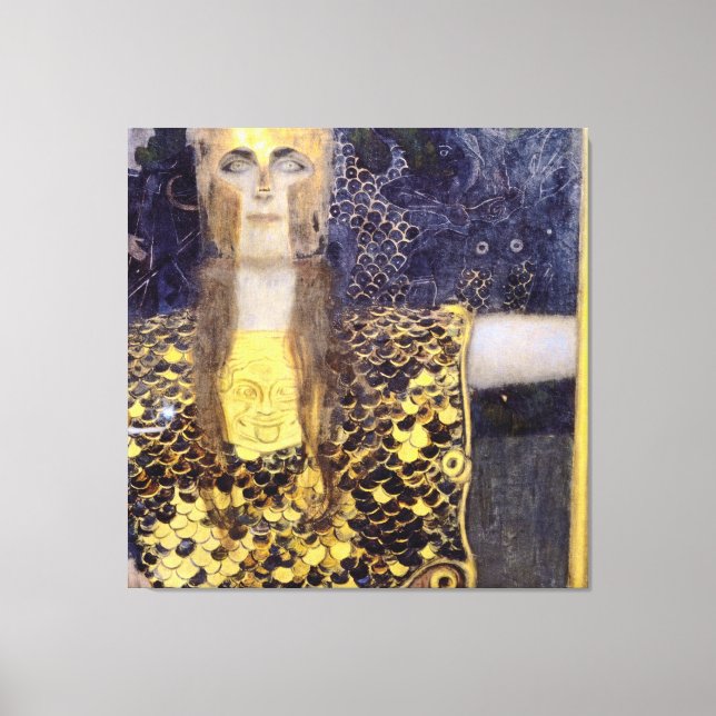 Gustav Klimt's Pallas Athena famous painting    Canvas Print (Front)