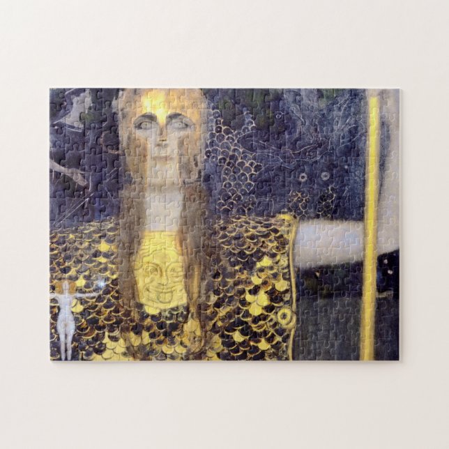 Gustav Klimt's Pallas Athena famous painting Jigsaw Puzzle (Horizontal)