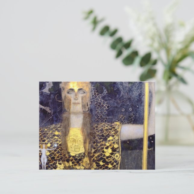 Gustav Klimt's Pallas Athena famous painting   Postcard (Standing Front)