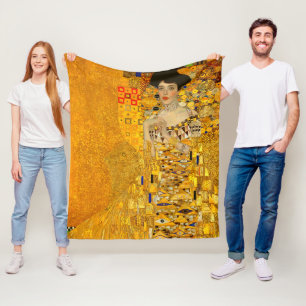 Gustav Klimt's Portrait of Adele Bloch-Bauer I Fleece Blanket