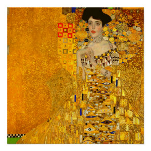 Gustav Klimt's Portrait of Adele Bloch-Bauer I  Poster