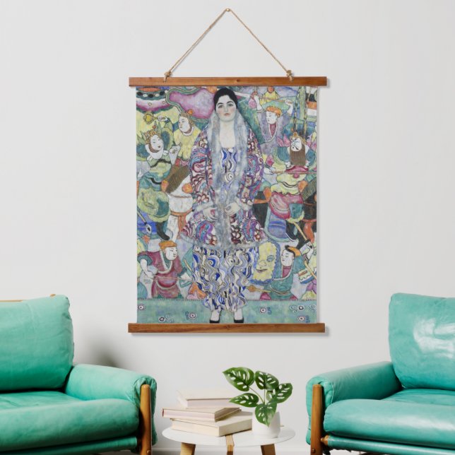 Gustav Klimt's Portrait of Friederike Maria  Hanging Tapestry (Living Room)