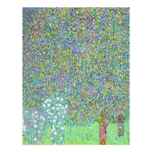 Gustav Klimt's Rosebushes under the Tree painting  Photo Print