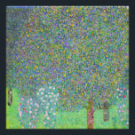 Gustav Klimt's Rosebushes under the Tree painting  Poster<br><div class="desc">Gustav Klimt's Rosebushes under the Tree painting Poster.</div>