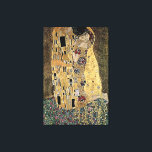 Gustav Klimt's The Kiss (circa 1908) Canvas Print<br><div class="desc">A classic artwork that has passed into the public domain and makes wonderful gifts and other products. One of Gustav Klimt's most famous works, The Kiss features prominent use of gold leaf, and was inspired by the ornate style of ancient mosaics. Klimt (1862-1918) was one of the primary members of...</div>
