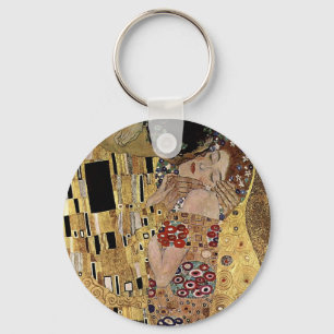 Gustav Klimt's The Kiss Detail (circa 1908) Key Ring
