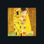 Gustav Klimt's The Kiss famous painting.    Canvas Print<br><div class="desc">Gustav Klimt's The Kiss famous painting. Canvas Print.
Famous Gustav Klimt painting.</div>