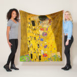 Gustav Klimt's The Kiss famous painting Fleece Blanket<br><div class="desc">Gustav Klimt's The Kiss famous painting Fleece Blanket.
Famous Gustav Klimt painting.</div>