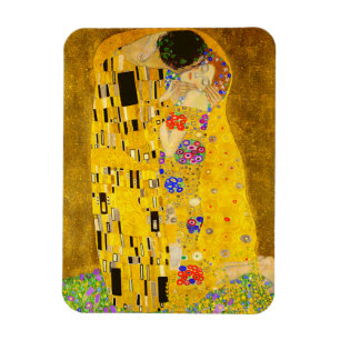 Gustav Klimt's The Kiss famous painting. Magnet