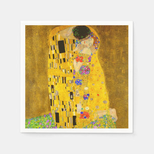 Gustav Klimt's The Kiss famous painting Napkin