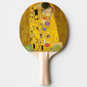 Gustav Klimt's The Kiss famous painting. Ping Pong Paddle
