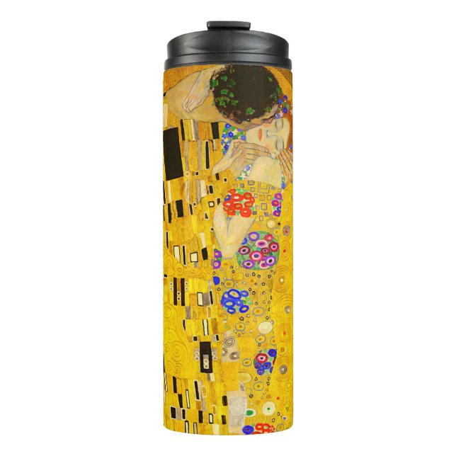 Gustav Klimt's The Kiss famous painting Thermal Tumbler (Front)