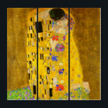 Gustav Klimt's The Kiss famous painting.    Triptych<br><div class="desc">Gustav Klimt's The Kiss famous painting. Triptych .
Famous Gustav Klimt painting.</div>