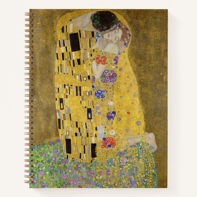 Gustav Klimt's The Kiss Painting Art  Notebook (Front)