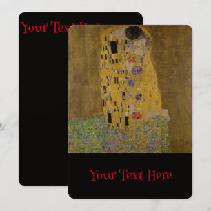 Gustav Klimt's The Kiss Painting Fine Art Love Invitation