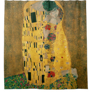 Gustav Klimt's The Kiss Painting Shower Curtain
