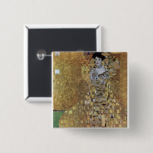 Gustav Klimt's The Lady in Gold, Adele Bloch-Bauer 15 Cm Square Badge