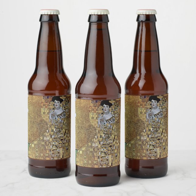 Gustav Klimt's The Lady in Gold, Adele Bloch-Bauer Beer Bottle Label (Bottles)