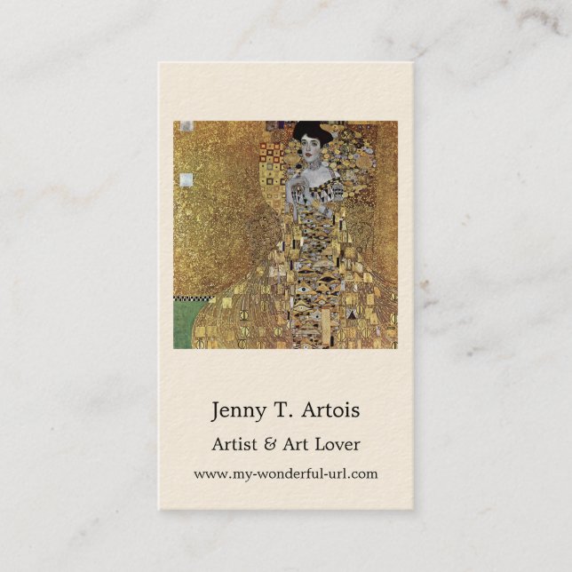 Gustav Klimt's The Lady in Gold, Adele Bloch-Bauer Business Card (Front)
