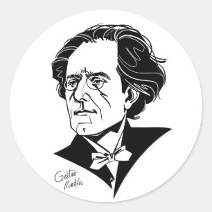 Gustav Mahler Classic Round Sticker