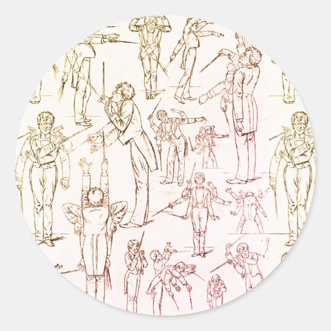 Gustav Mahler - Conducting Classic Round Sticker (Front)