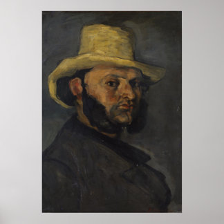 Gustave Boyer in a Straw Hat - Paul Cezanne - c186 Poster