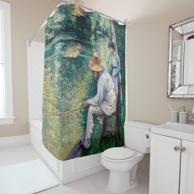 Gustave Caillebotte - Angling Shower Curtain (In Situ)