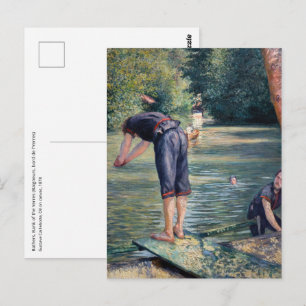 Gustave Caillebotte - Bathers, Bank of the Yerres Postcard