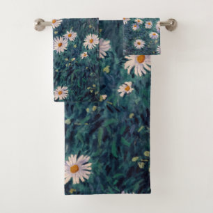 Gustave Caillebotte - Bed of Daisies, Detail Bath Towel Set