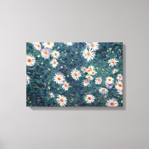 Gustave Caillebotte - Bed of Daisies, Detail Canvas Print